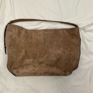 Worthington Brown Suede Slouchy Shoulder Bag